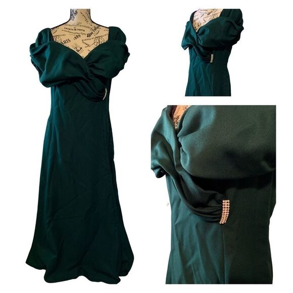 Jordan Gown For Prom/Wedding Hunter Green … - Picture 3 of 5